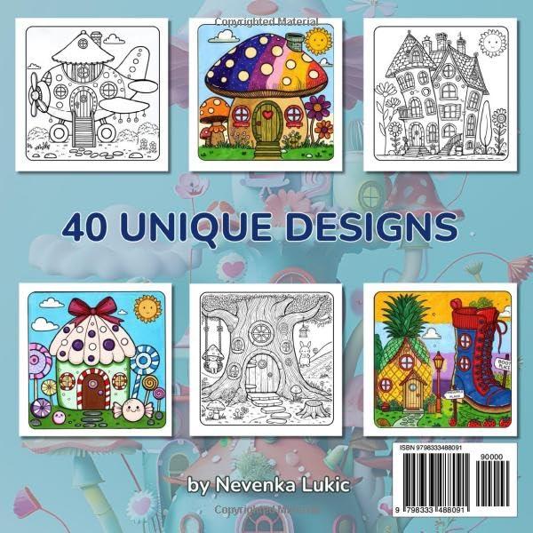 Fairy Tale Houses Coloring Book - Back