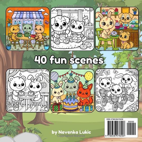 Kawaii Moments Coloring Book - Back