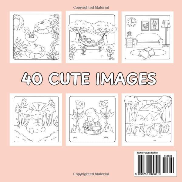 Lazy Kawaii Days Coloring Book - Back