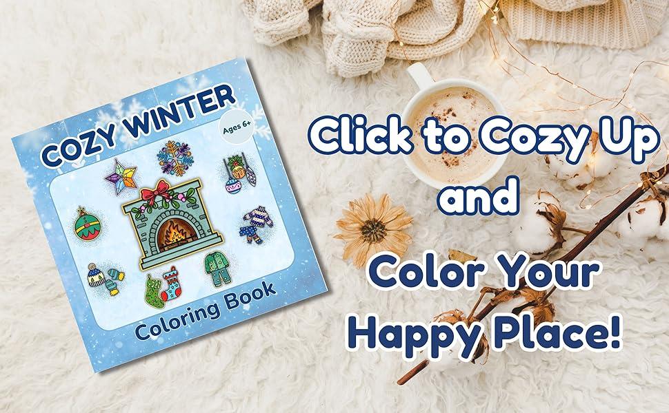 Cozy Winter Coloring Book Bold and Easy