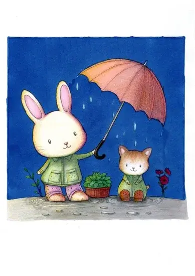 Kawaii Friends - Rain